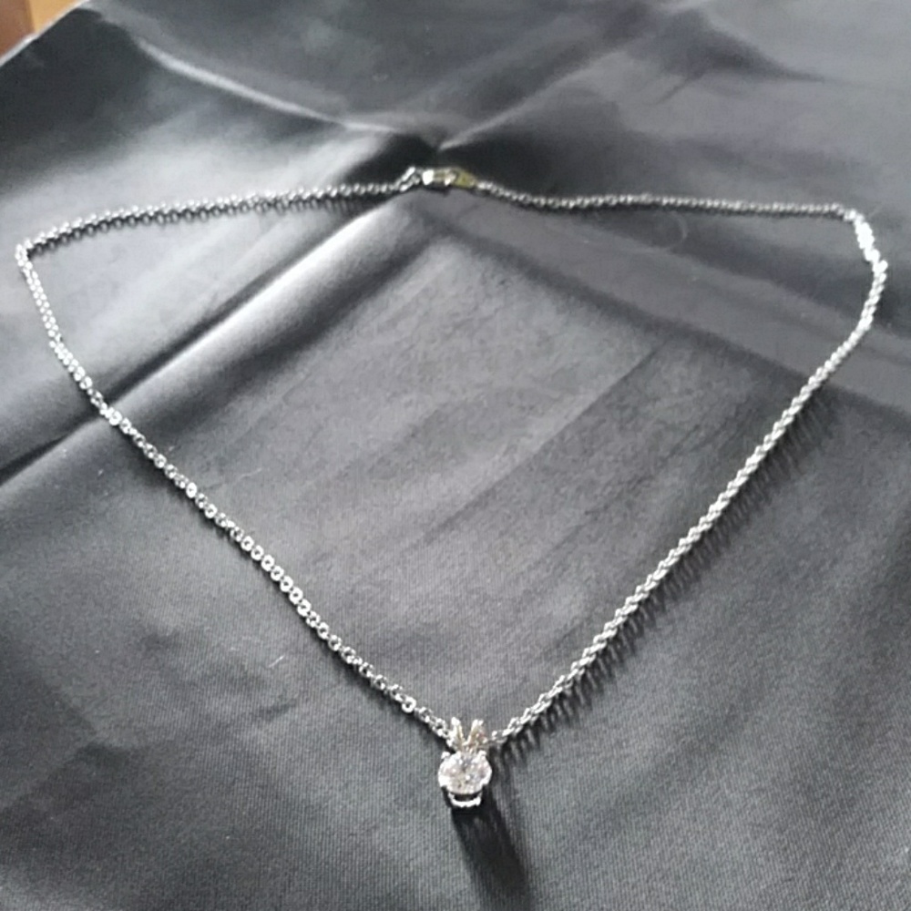 18" CZ DIAMOND NECKLACE - Picture 3 of 8